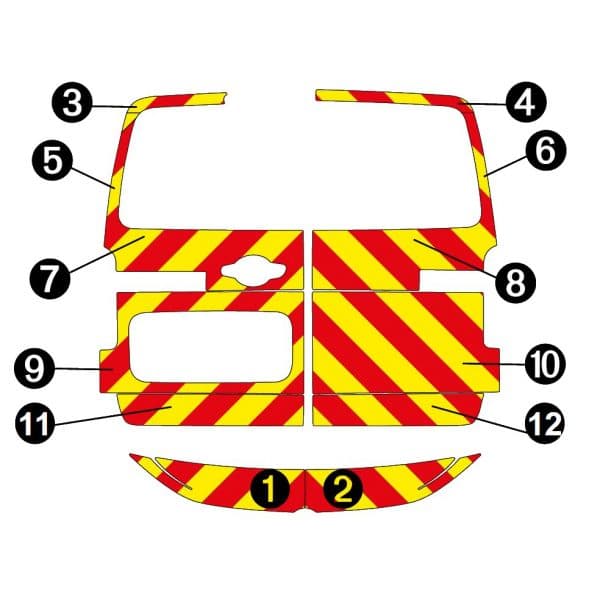 Kit Jaune-Rouge Total - CITROËN Jumpy 2 Portes Vitré (2024) – Image 2